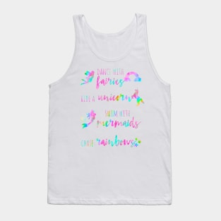 Fairies, Unicorns, Mermaids and Rainbows Tank Top